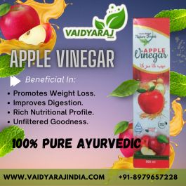 Vaidyarajindia Pure Apple Cider Vinegar - 500 ml (Sugar Free) | Helps in Weight Loss