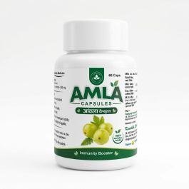 Pure Amla Capsules 500mg (60 Veg Capsules) – Natural Vitamin C Immunity Booster for Hair Growth, Glowing Skin & Digestion
