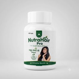 NutraHair Pro 100% Natural Herbal Capsules – Ayurvedic Baldness Solution, Premature Greying of Hair & Hair Regrowth Supplement for Men & Women (60 Caps)