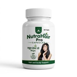 NutraHair Pro Ayurvedic Hair Growth & Anti-Hair Fall Capsules for Strong Roots & Scalp Care (60 Veg Capsules)